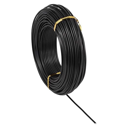 Fashewelry 114 Feet 10 Gauge Aluminum Wire Black Bendable Metal Craft Wire for Beading Jewelry Craft Making (2.5mm)