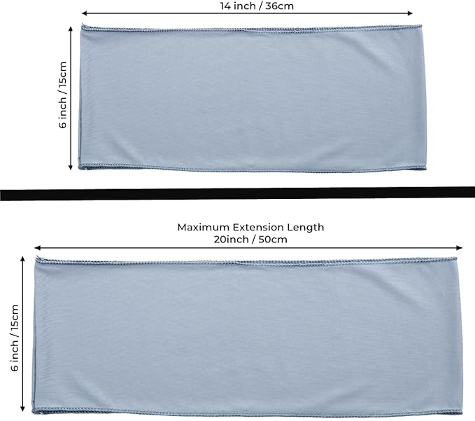VDS Pack of 300 PCS | Dusty Blue | Spandex Chair Sashes Bows Without Buckle | Stretch Elastic Banquet Universal Folding Chair Band Tie with for Wedding Party Conference Celebration Event Decoration