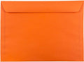 JAM PAPER 9 x 12 Booklet Colored Envelopes - Orange Recycled - Bulk 1000/Carton