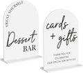 2Pcs Dessert Bar Sign Cards and Gifts Signs for Wedding Engagement Party Bridal Shower Baby Shower Table Desk Acrylic Decor