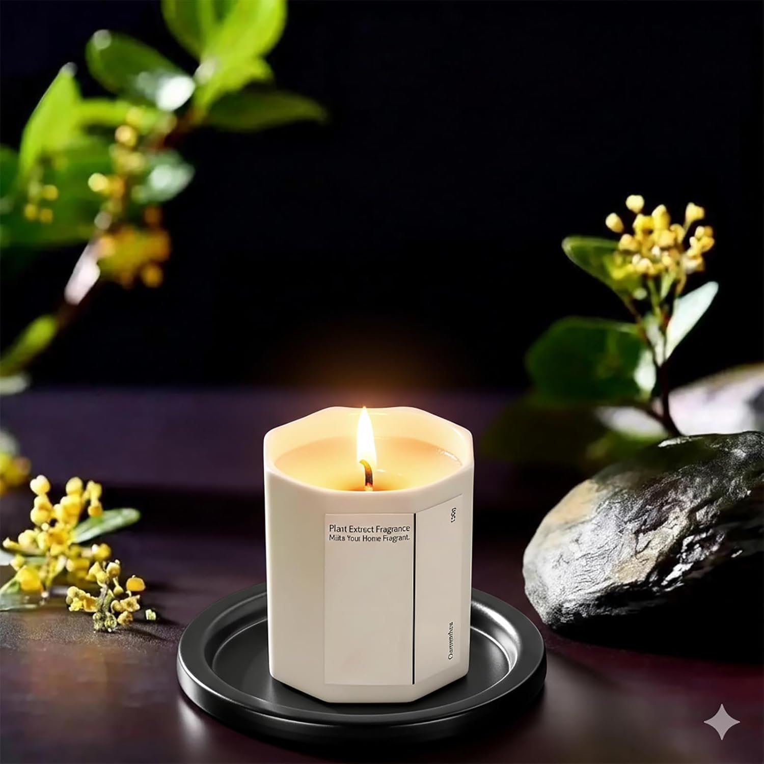 Matte Black Candle Holders Set of 2, Iron Pillar Candle Tray for 3 Inch Candles, Wax Catching Metal Candle Plate for Wick & LED Candles, Decorative Candle Stand for Table Centerpiece