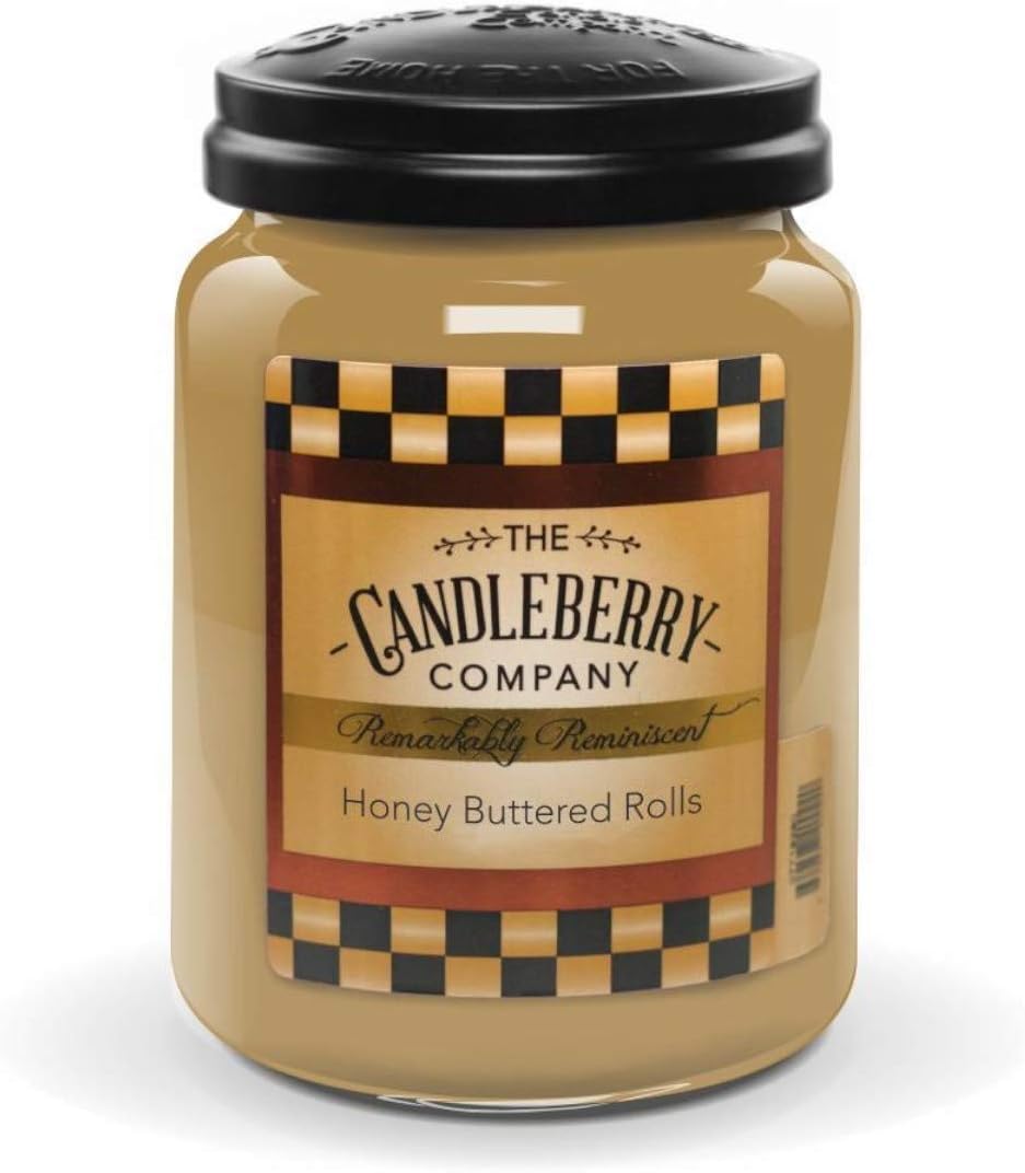 Candleberry Candles | Honey Buttered Rolls Candle | Best Candles on The Market | Hand Poured in The USA | Highly Scented & Long Lasting | Large Jar