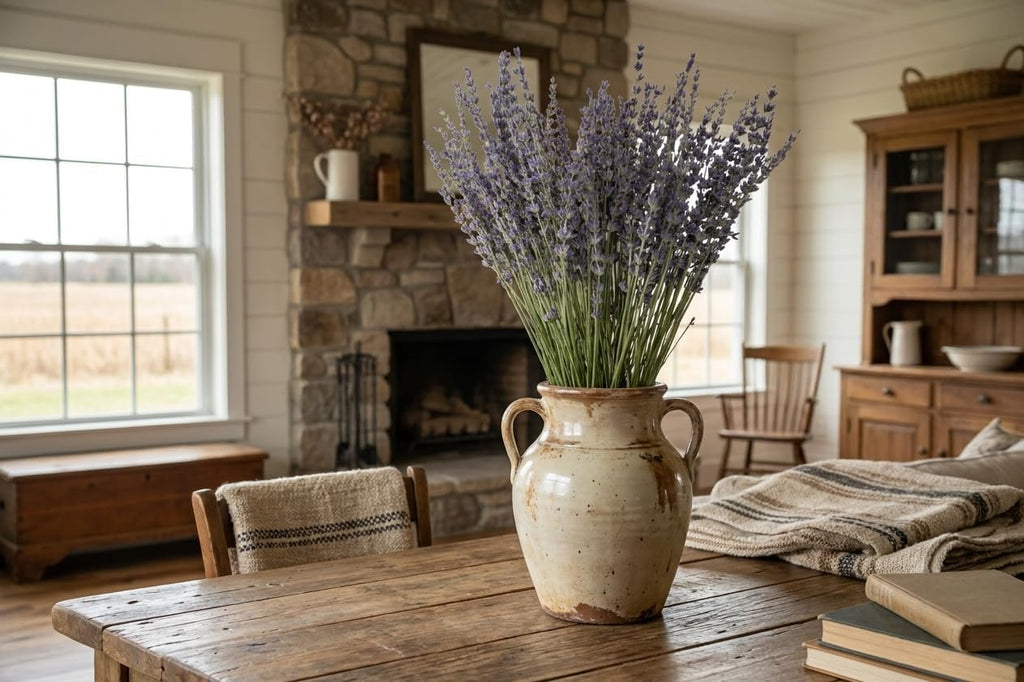 Dried Lavender 2 Bunches 100% Fresh Natural Purple Bouquet Flowers for Bathroom Photo Props Crafts Decoration, 15-17" for Shower Weeding Vase Decor, Home Fragrance(200-220 Stems(100g/3.5oz Total))