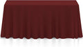Lann's Linens - 10 Premium 90" x 156" Tablecloths for Wedding/Banquet/Restaurant - Rectangular Polyester Fabric Table Cloths - Burgundy