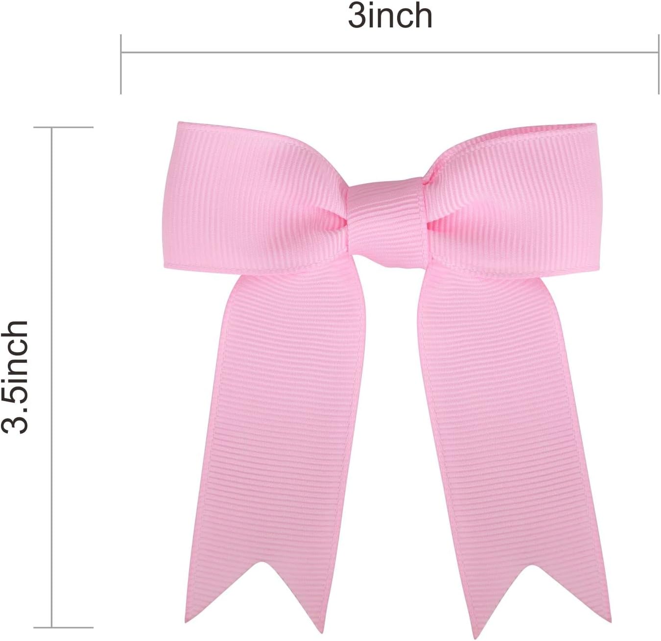 Meseey 50 Pcs 3 Inches Light Pink Grosgrain Ribbon Twist Tie Bow Pretied Premade Craft Bows for Treat Bags Gift Wrapping Basket Wedding Baby Shower Brithday Valentine's Day Christmas Party
