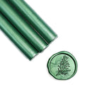 UNIQOOO Mailable Glue Gun Sealing Wax Sticks for Wax Seal Stamp - Metallic Botanical Green, Great for Birthday Cards, Wedding Invitations, Envelope, Snail Mail, Wine Package, Xmas Gift Idea, Pack of 8