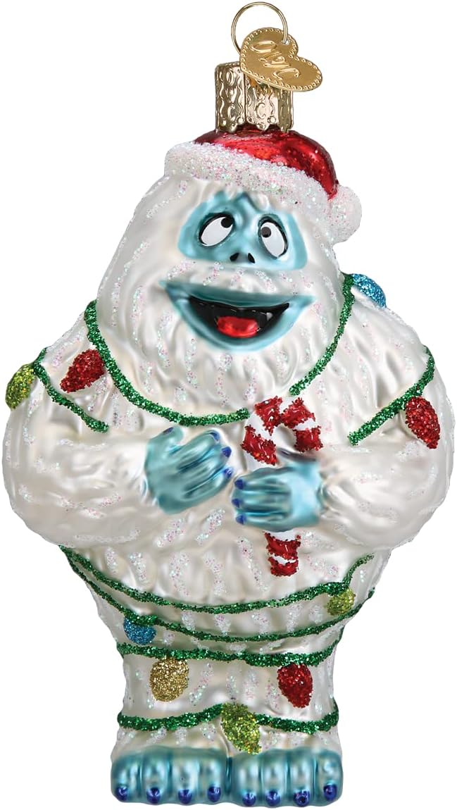 Old World Christmas Bumble (Rudolph The Red-Nosed Reindeer) Glass Blown Ornament for Christmas Tree, Handcrafted Holiday Decoration, Rudolph Collection