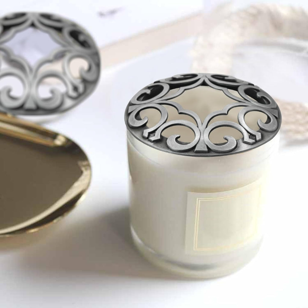 2 Pcs Candle Toppers to Burn Evenly, Metal Scented Candle Toppers Covers, Candles Accessories Gifts for Woman Christmas Supplies
