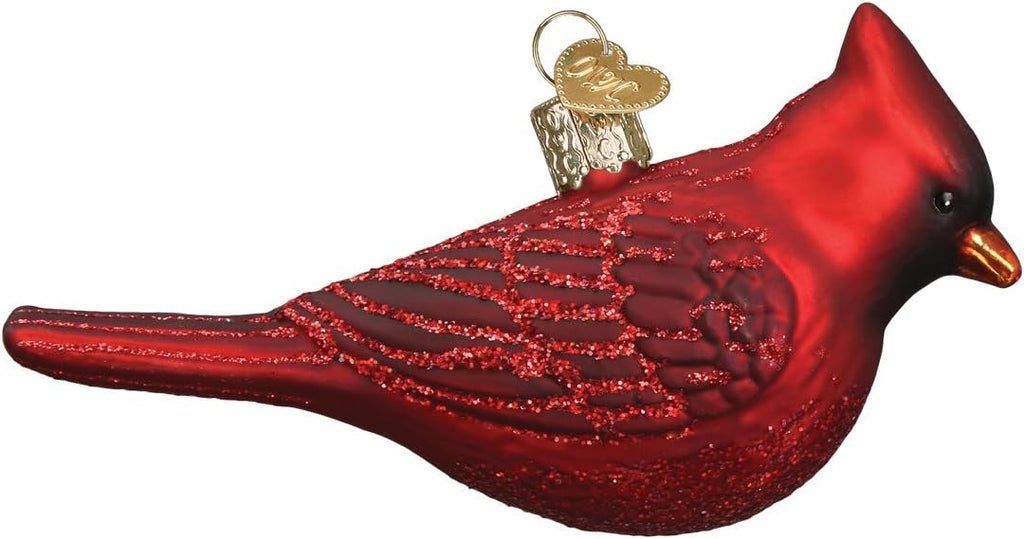 Old World Christmas Ornaments: Bird Watcher Collection Glass Blown Ornaments for Christmas Tree,Northern Cardinal
