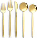 NOCCUR 40-Piece Gold Silverware Set for 8 - Stainless Steel Gold Flatware Set Include Knives, Spoons and Forks for Home/Party/Thanksgiving