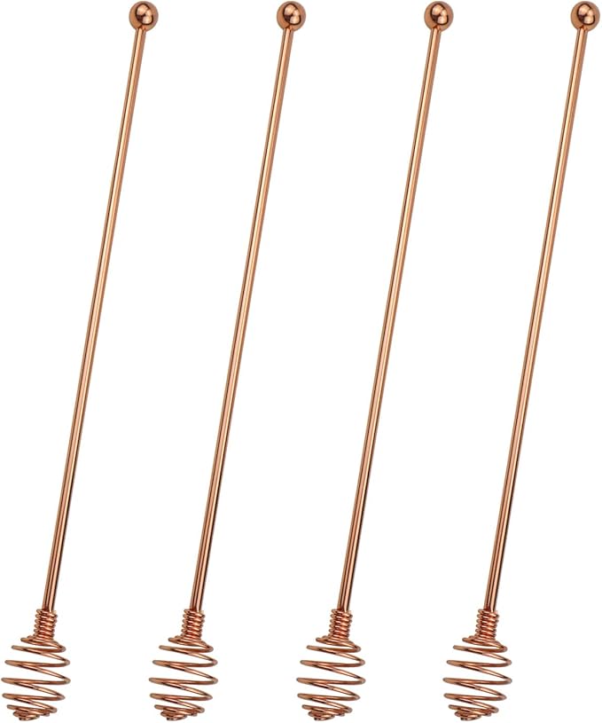 Specialty Spoons,BURLIHOME Stainless Steel Swizzle Sticks Mixing Spoon Spherical Stir Sticks For Coffee/Beverage/Cocktail/Hot Drink,Home Kitchen Party Supplies-4 Pieces.