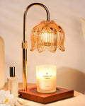 Funistree Flower Candle Warmer Lamp with Timer & Dimmer, Adjustable Height Candle Warmer, Christmas Birthday Gifts for Women Mom, House Warming New Home Decor, Wax Warmer with 2 Bulbs for Jar Candles