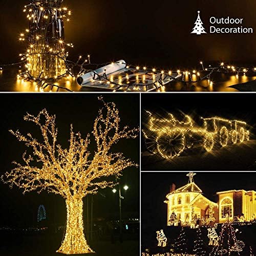 quntis 164ft 2000 led cluster christmas lights on a desk or shelf