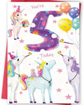 FANCYLUCKY Happy 5th Birthday Card Gift for Girls, Cute 5 Year Old Birthday Decoration for Daughter Granddaughter Niece