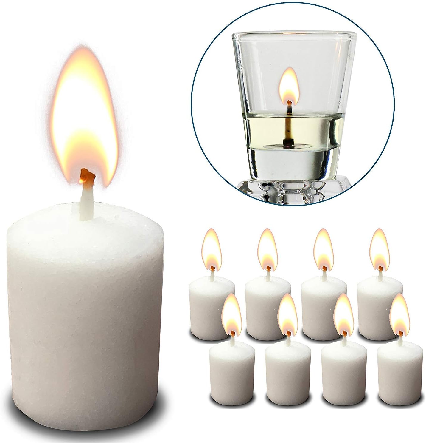 OHR CANDLES Ohr 4 Hour Neironim Candles, Shabbat and Small Votive Wax Candle, 72 Count
