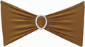 Pack of 50 Spandex Light Brown Chair Sashes for Wedding Coffee Chair Bows Sashes Fitting Birthday Party Ceremony Bridal Baby Shower Decor (Bran/Light Brown)