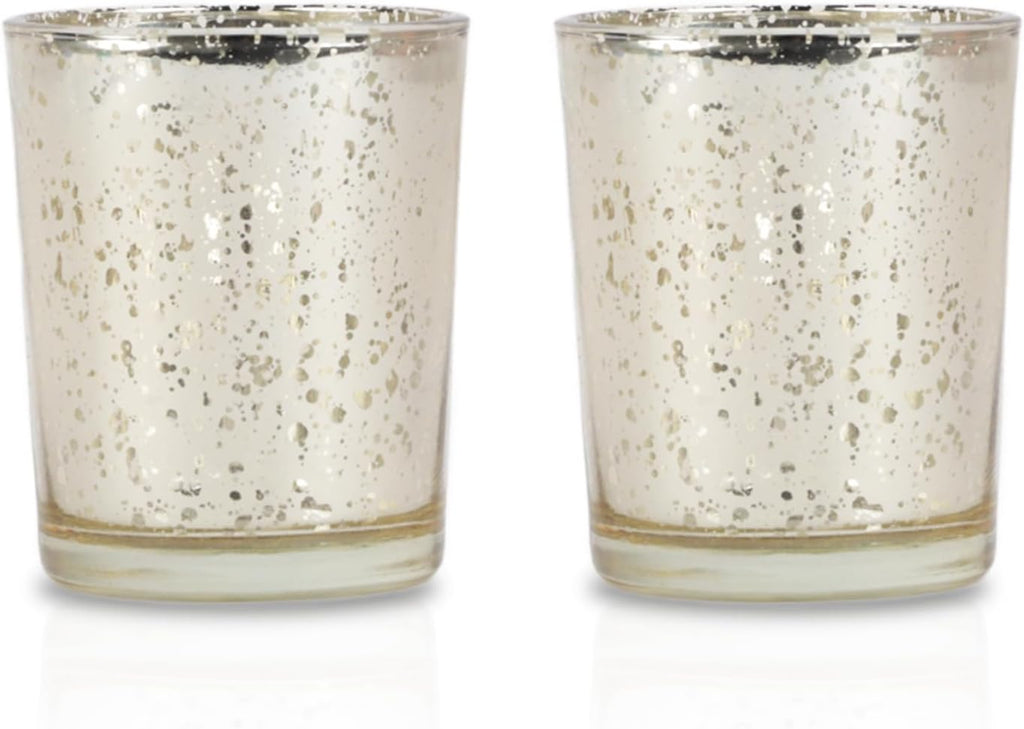 Li'Shay Gold Spot Plated Glass Candle Holder for Votive - Set of 2