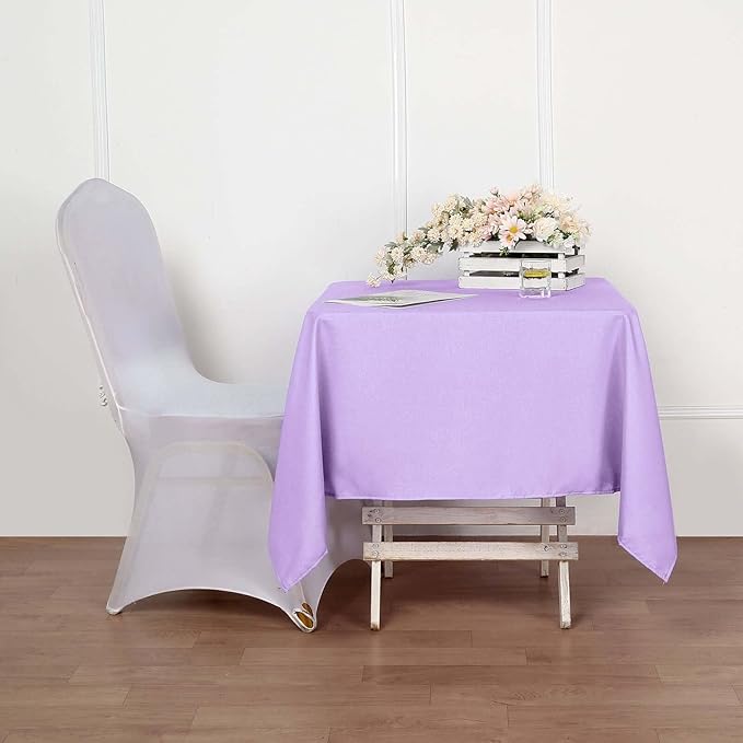 Efavormart 54x54 Lavender Wholesale Linens Seamless Polyester Square Tablecloth for Wedding Banquet Party Restaurant