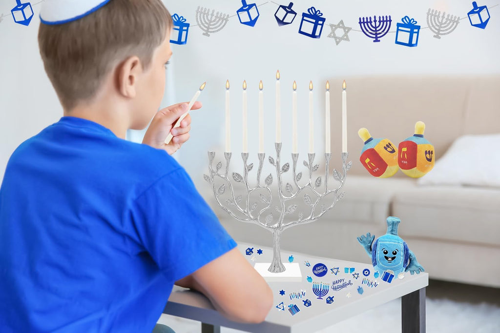 The Dreidel Company Menorah Candles Chanukah Candles 44 White Hanukkah Candles for All 8 Nights of Chanukah (Single)