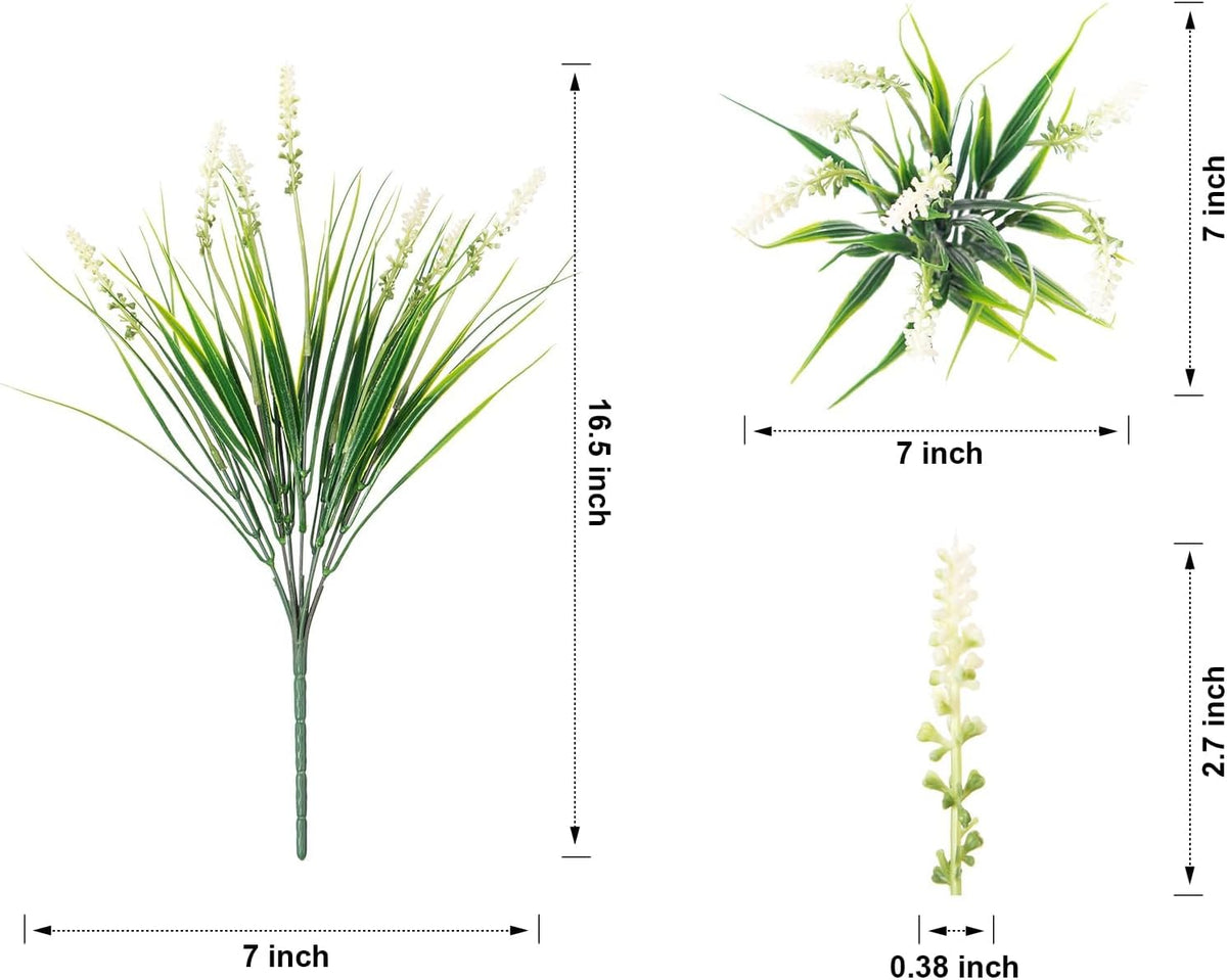 Ivydale 20PCS Artificial Plants Fake Flowers Monkey Grass for Outdoors,UV Res...