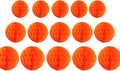 15pcs Honeycomb Balls Decorations 4'' 6'' 8'' Party Honeycomb Ball Flower Tissue Pom Poms Flower Balls Hanging Flower Balls for Party Baby Shower Birthday Wedding Nursery Decor(4'' 6'' 8'' Orange)