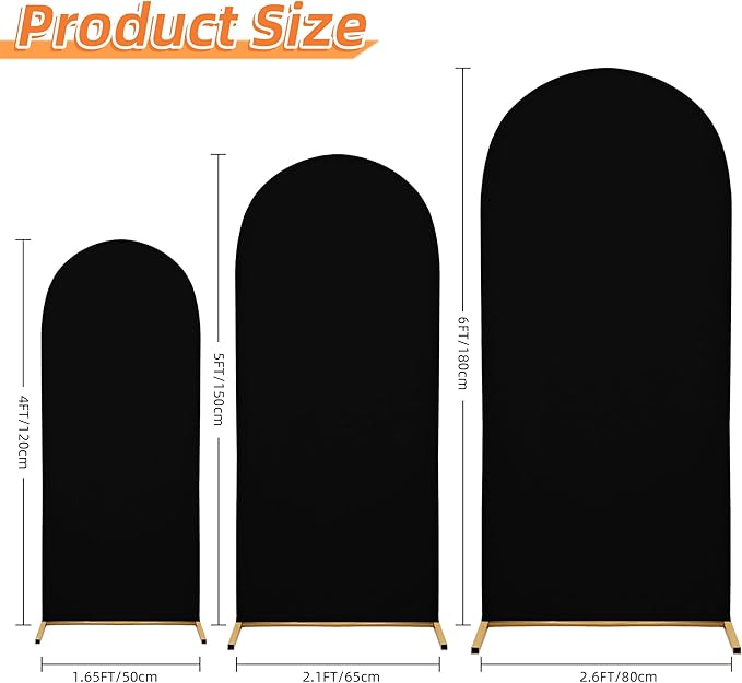 Wedding Arch Cover 6FT Arch Backdrop Cover Spandex Fitted Arch Cover for Round Top Chiara Backdrop Stand Covers for Wedding Birthday Party Baby Shower Banquet Ceremony Decoration