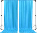 AK TRADING CO. 10 feet x 10 feet Polyester Backdrop Drapes Curtains Panels with Rod Pockets - Wedding Ceremony Party Home Window Decorations - Turquoise