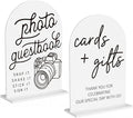 2Pcs Photo Guest Book Sign Cards and Gifts Sign for Wedding Engagement Party Bridal Shower Baby Shower Table Desk Acrylic Decor