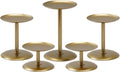 Homemory Christmas Metal Fall Candle Holders Stands for Pillar Candles Set of 5, Candleholder Sets for Table Centerpiece Fireplace (5, Gold)