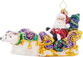 Christopher Radko Hand-Crafted European Glass Christmas Decorative Ornament, Polar Pals Sleigh Ride
