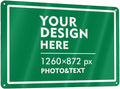 Custom Signs Outdoor Metal Sign - 12 x 8 Customized Personalized Aluminum for Office, Home, Business, Decor, Road Signs, Rust-Proof (White Text Box)