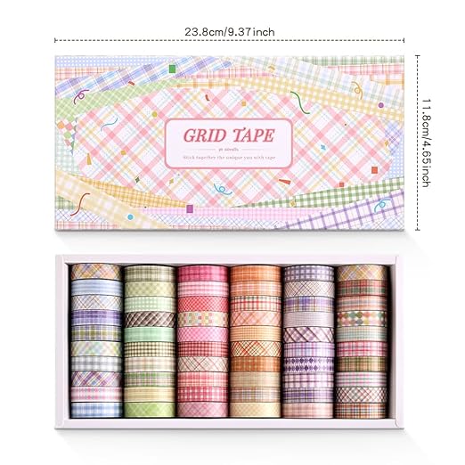 60 Rolls Cross line Theme Washi Tape Set, Writable Decorative Tapes for Scrapbooking, Bible Journaling, Bullet Journaling, 0.39"x79" per Roll