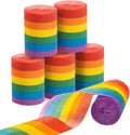PIGETALE 6 Rolls Rainbow Party Streamers Crepe Paper, Rainbow Party Decorations for Christmas Birthday Wedding Bachelorette Bridal Baby Shower Pride Party Candyland Backdrop DIY Supplies Art Crafts