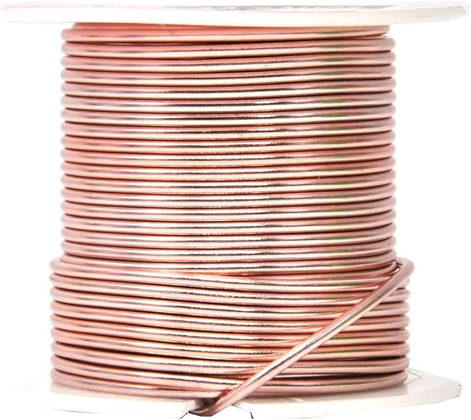 Mandala Crafts 14 Gauge Anodized Aluminum Craft Wire for Jewelry Making – 330 FT Colored Flexible Silver Copper Black Pink Ice Blue Red Wire - Bendable for Bonsai Armature Crafting Sculpting