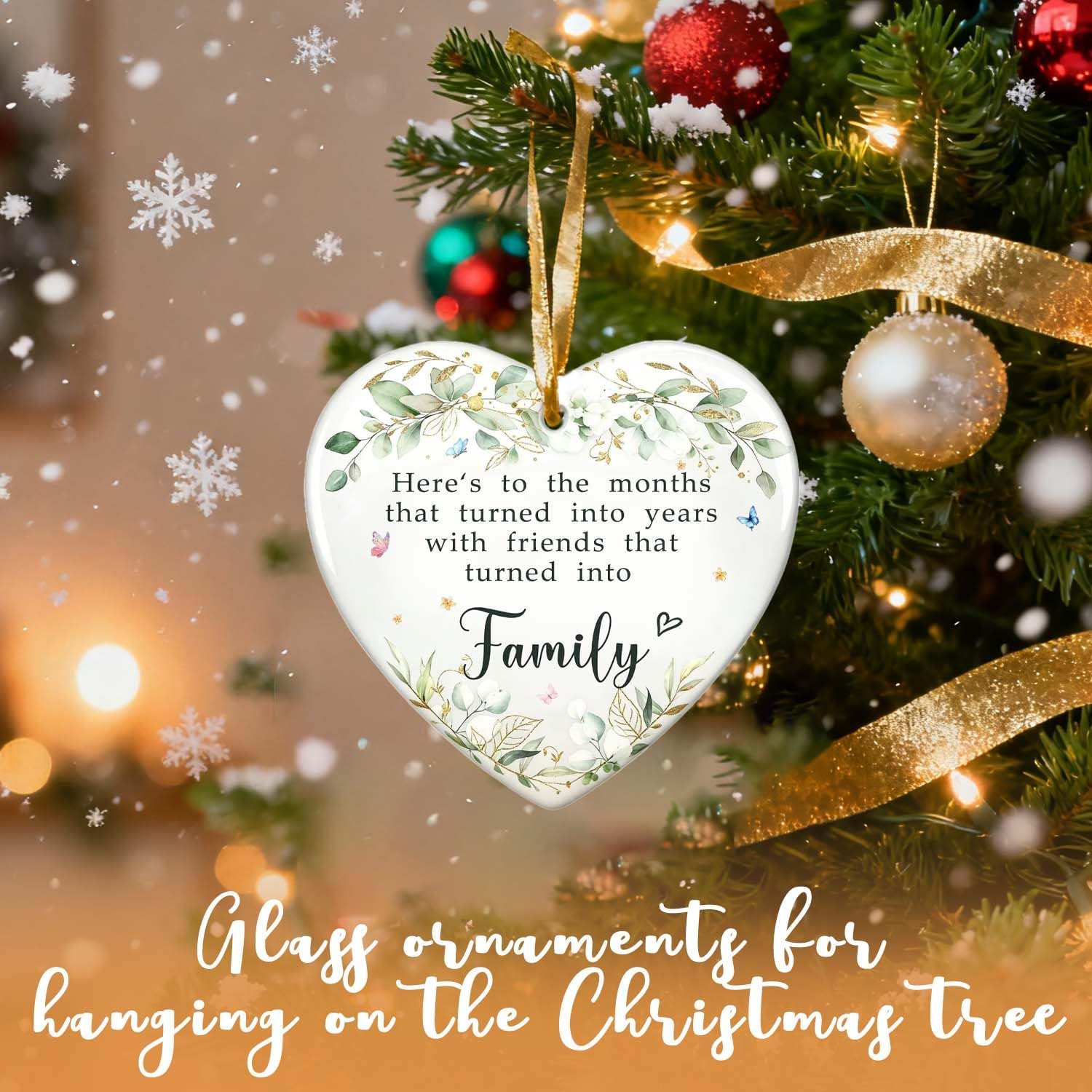 Friends Christmas Ornament - Best Friend for Women, Family, Bestie - Ceramic Friendship Ornament 2026