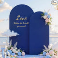 Navy Blue Arch Covers Set of 2, Navy Blue Backdrop Covers 7.2FT 6FT Stretchy Spandex Fitted Arch Stand Cover for Baby Shower, Wedding, Birthday Party Decor with Double-Sided Design