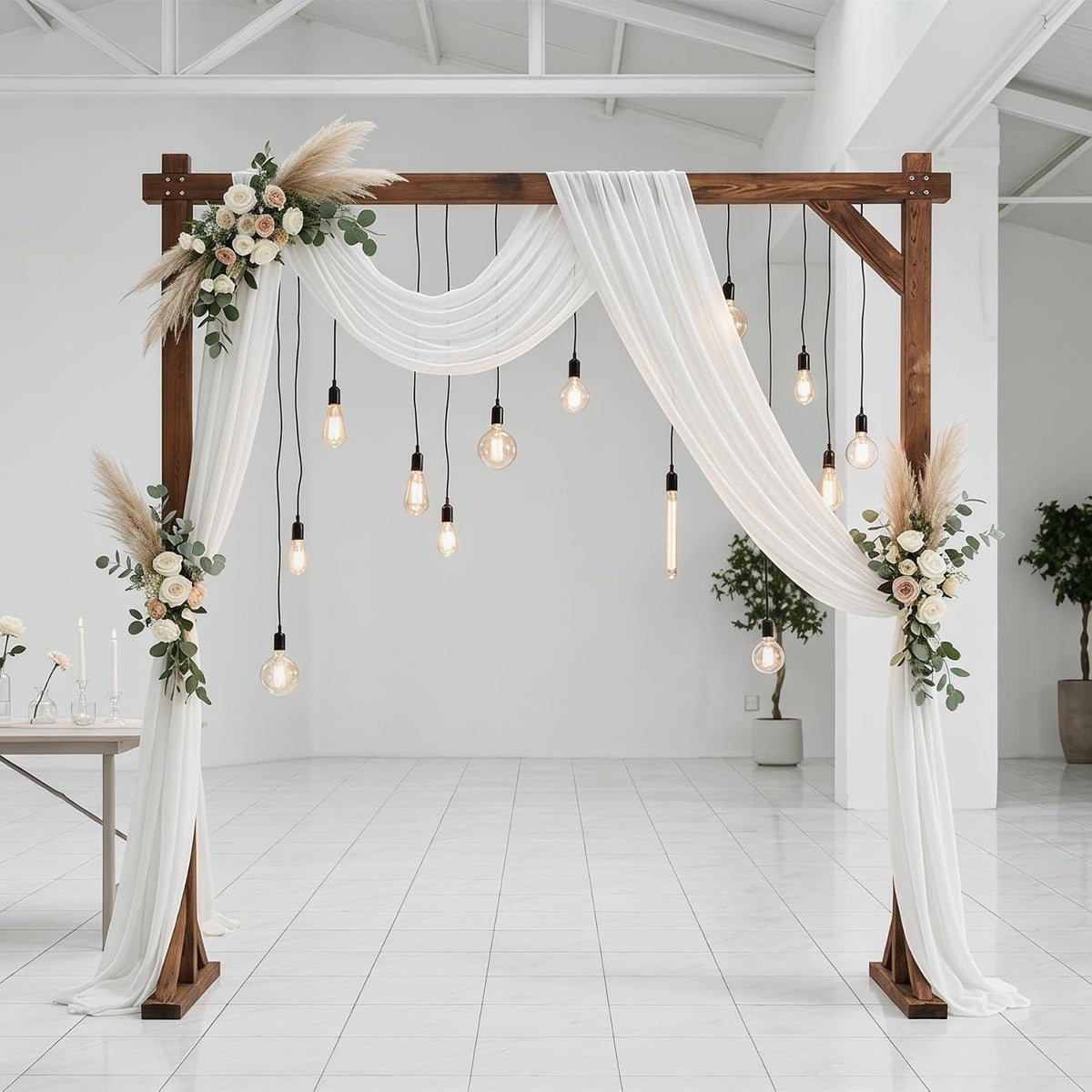thorise 7.3ft wooden wedding arch stand square wood, main product view