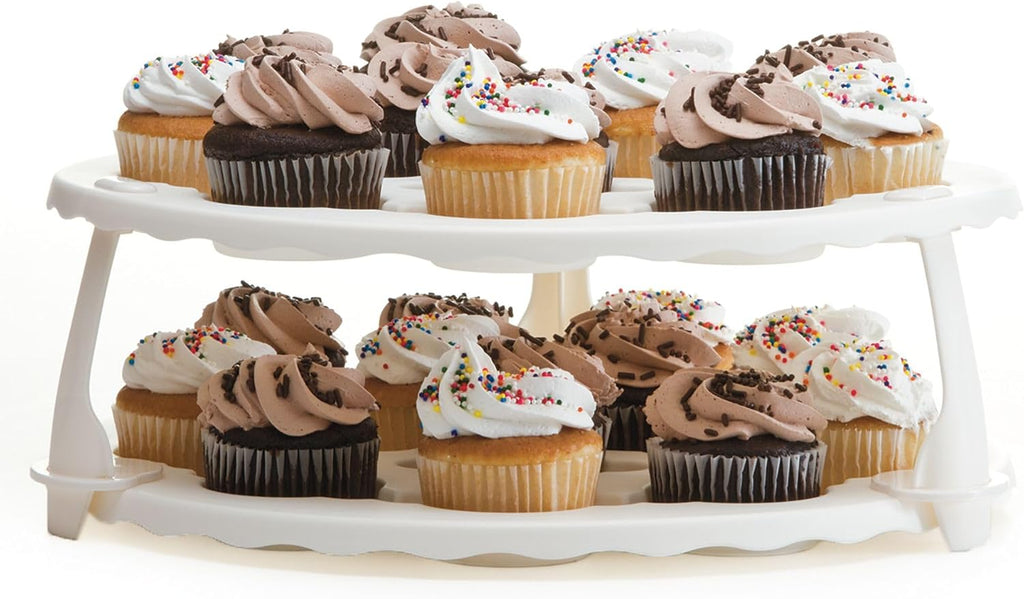 prepworks collapsible cupcake carrier - 12-cup capacity, foldable showing dimensions