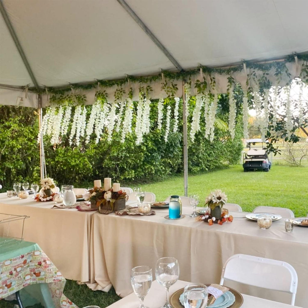 artificial wisteria hanging flowers fake wisteria flower garland shown in use