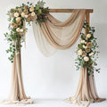 Wokceer Wedding Arch Draping Fabric Nude 28.7" x 20FT Sheer Drapes Backdrop for Ceremony, Birthday Party, Bridal Shower Decoration