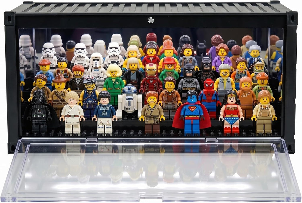 minifigure display case with light & 5-tier removable, view 9