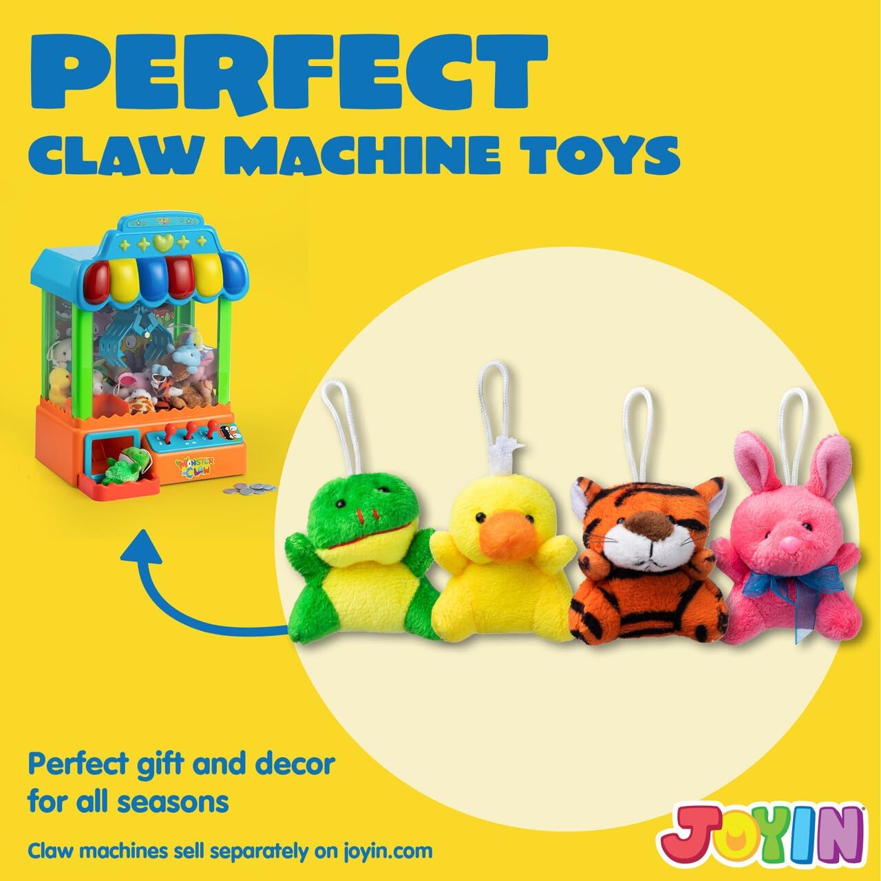 JOYIN 36 Pack Mini Animal Plush Toy Assortment (36 Units 3" Each),Bulk Stuffed Animals Party Favors for Kids, Small Animals Plush Keychain Decoration, Carnival Prizes, Birthday Treasure Box Toys