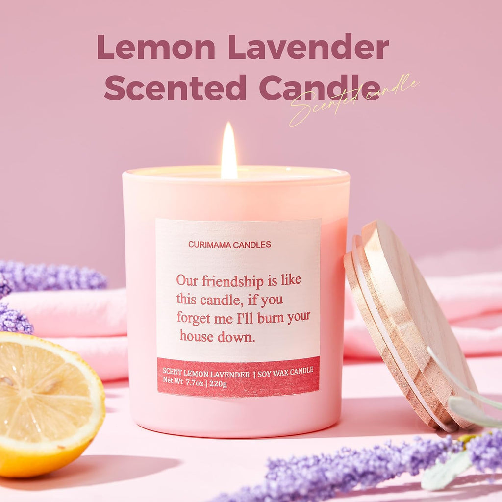 Birthday Gifts for Women Best Friends, Funny Birthday Gift for Sister Friendship, Cool Bestie Gift Ideas for Women Females Bestie, Lavender Scented Candles 7.7oz