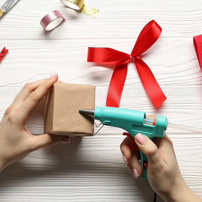 HARFINGTON 10pcs Hot Glue Sticks 0.43" Dia x 3.94" Long EVA Mini Hot Melt Adhesive Glue Stick for Hot Melt Gun Wood Plastic Glass Flowers Fabrics Foam, Deep Green