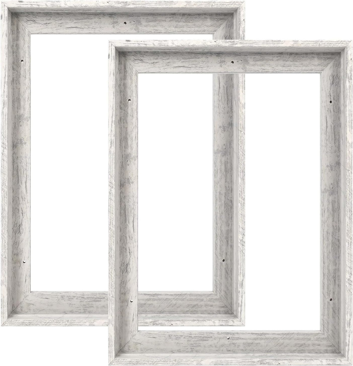 farmhouse canvas frames 12x16,0.9" deep,2 pack,distressed white, main product view