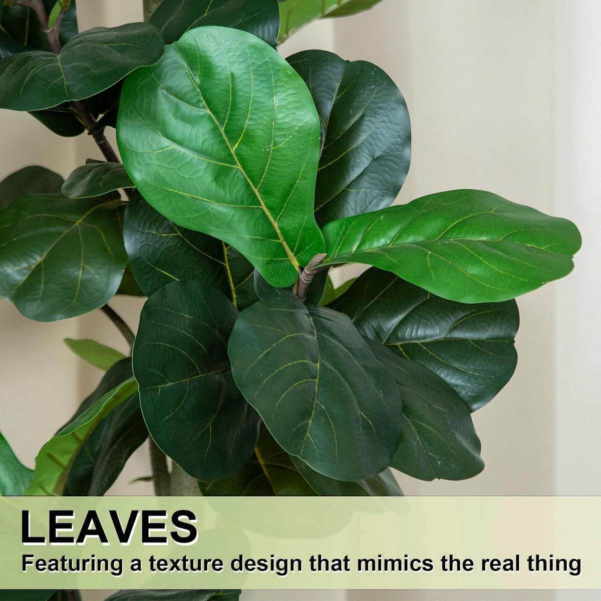 artificial fiddle leaf fig tree 5ft tall faux showing dimensions