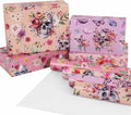Aimyoo Gothic Wrapping Paper Rolls, 17 Inch X 16.5 Feet - 4 Rolls - Skull Floral Butterfly Design Gift Wrap Paper for Mother's Day, Birthday Bridal Shower
