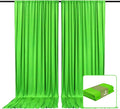 2 Panels Green Backdrop Curtain, 10 x 7 Feet Background Curtains for Parties, Weddings, Baby Showers, Bachelorette Halloween, Christmas Birthday Party Photoshoot Backdrop Curtains Decorations