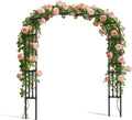 square tube metal garden arbor trellis, 6.9x7.9ft, main product view