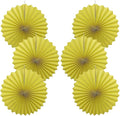 Yellow Party Decorations,Paper Decorations for Party,Lemon Decorations Party Paper Fans Bulk 16in,Anniversary Decorations for Party 30 Color DIY Set （Lemon Yellow）
